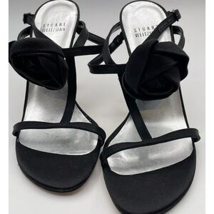 Stuart Weitzman Black Floral Heels